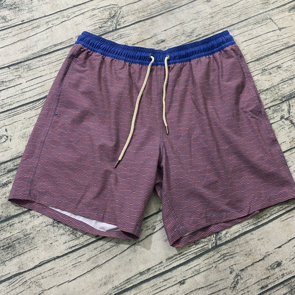 Fair Harbor The Bayberry Swim Shorts Trunks 2XL Drawstring‎ Recycled Striped